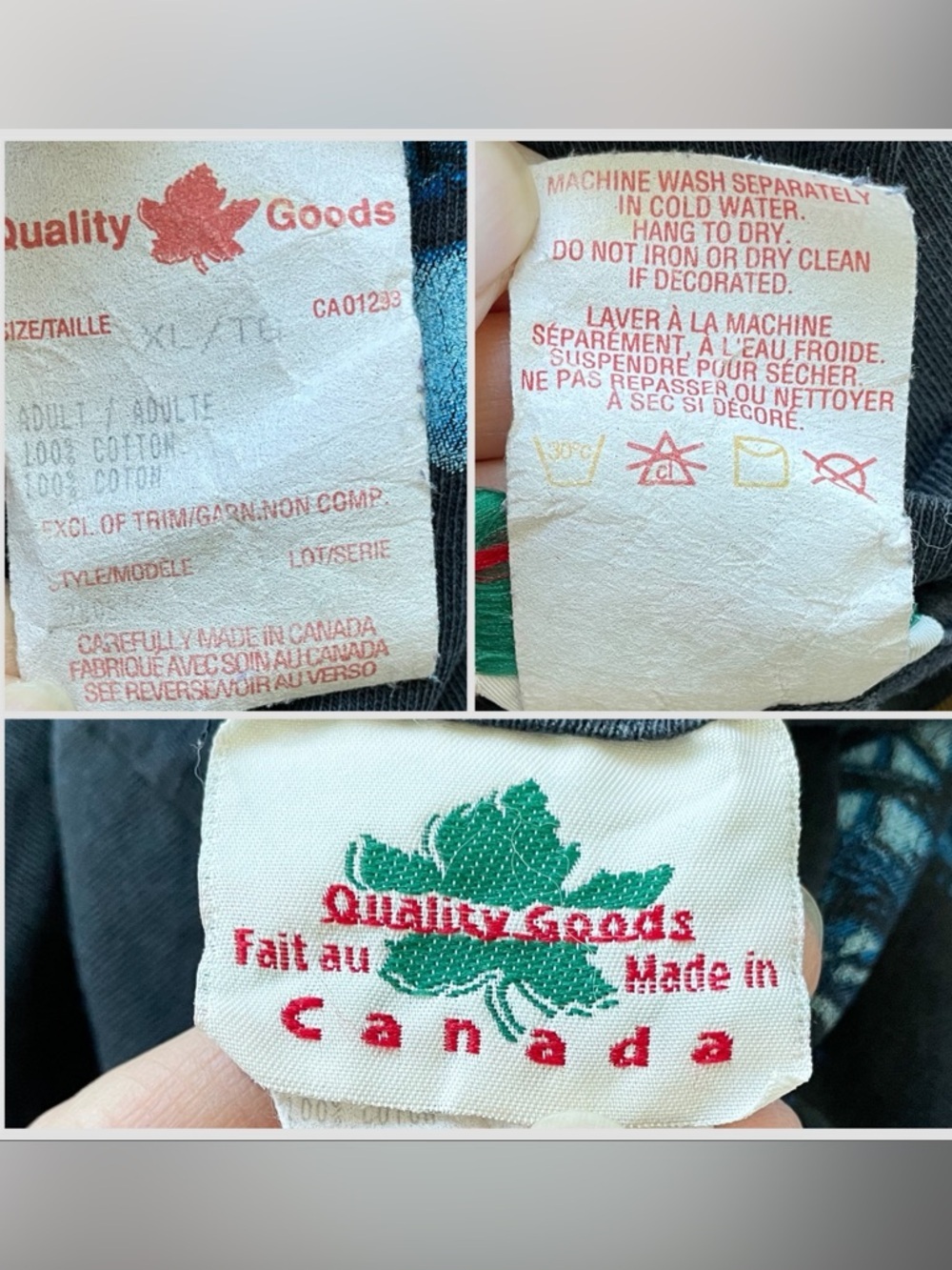 Vtg 90s Halifax Skyline Tee 25x27 Thrashed Quality Goods Made in Canada XL - Picture 4 of 9